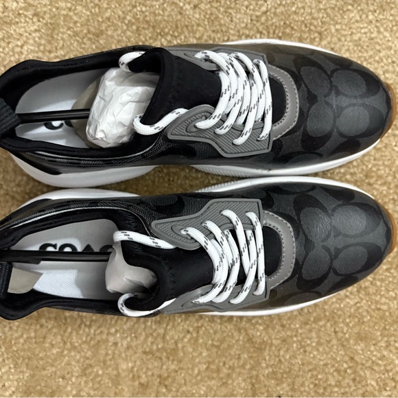 Coach Black and Gray Women's Sneakers - Picture 1 of 4